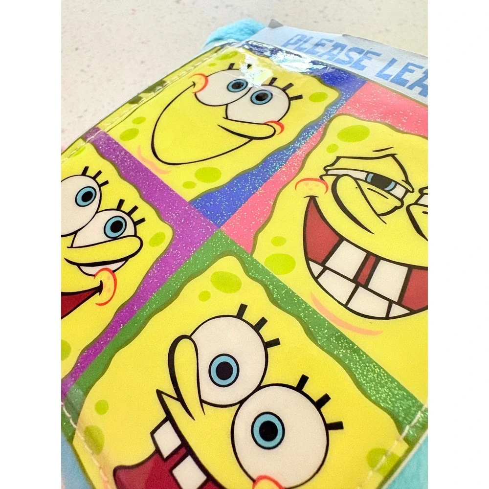 Vintage 2003 SpongeBob SquarePants Door Hanger Plush Message Pillow Blue Y2K FAB